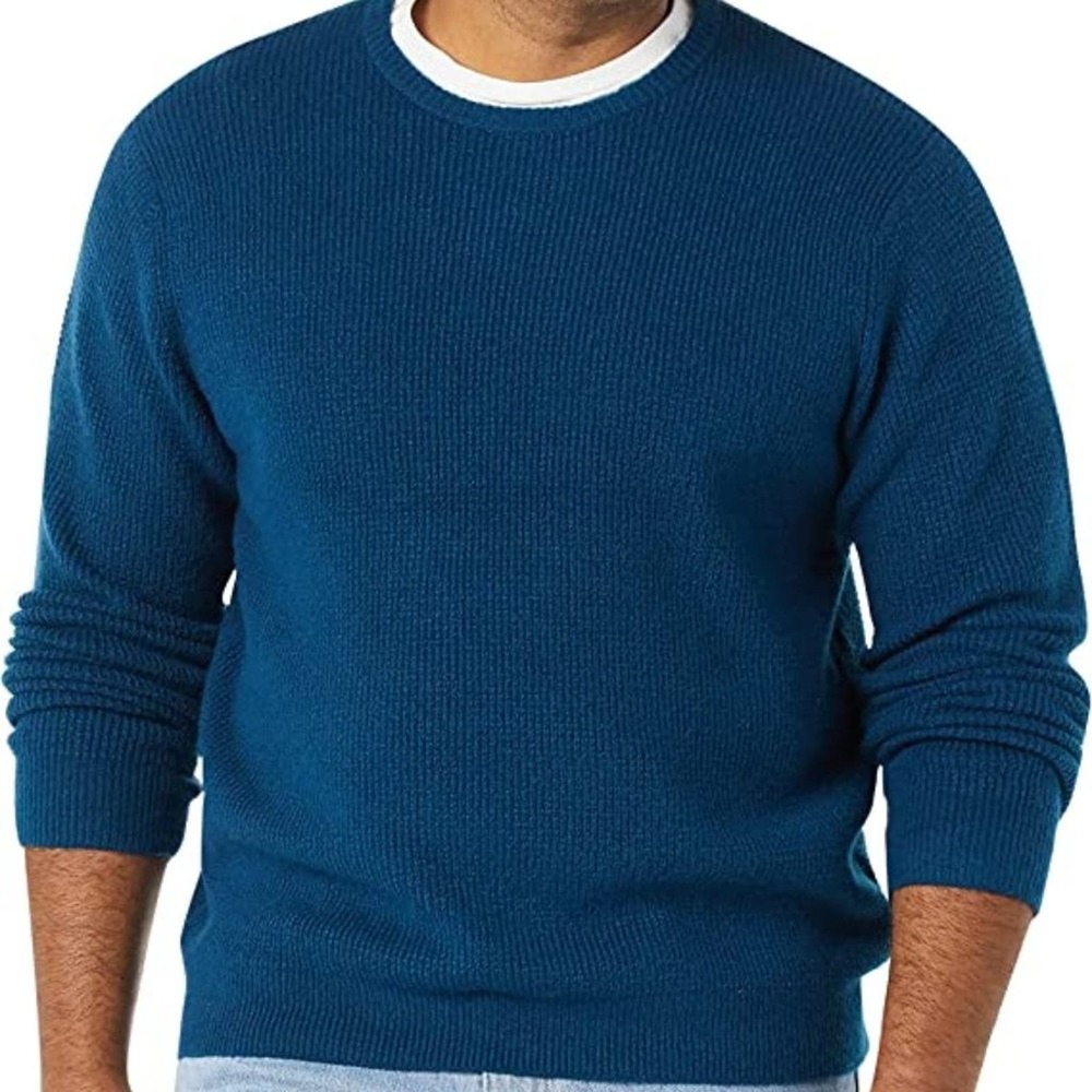 XXL Blue Men's Long-Sleeve Sweater Amazon Essentials